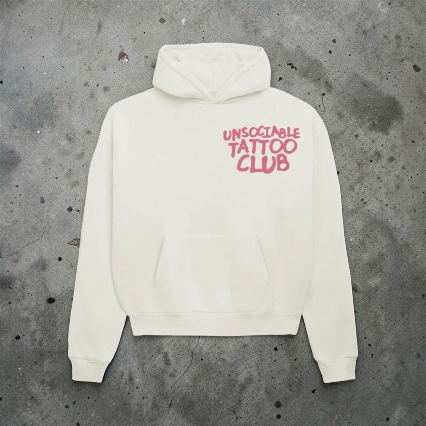 Club Hoodie — Cream / Pink